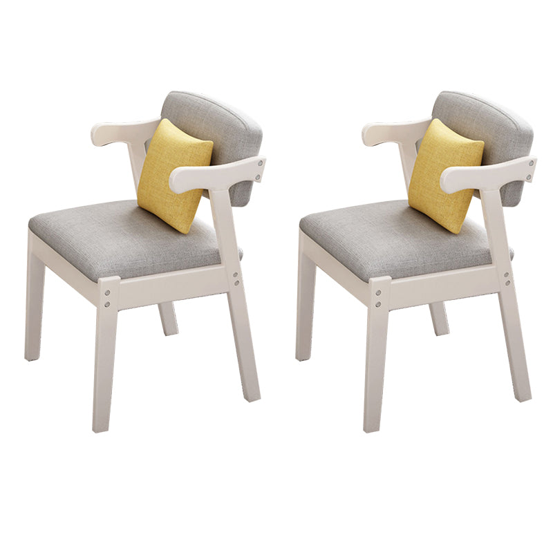 Wood Kitchen Dining Arm Chair Contemporary Upholstered Dining Chair