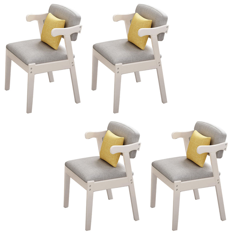 Wood Kitchen Dining Arm Chair Contemporary Upholstered Dining Chair
