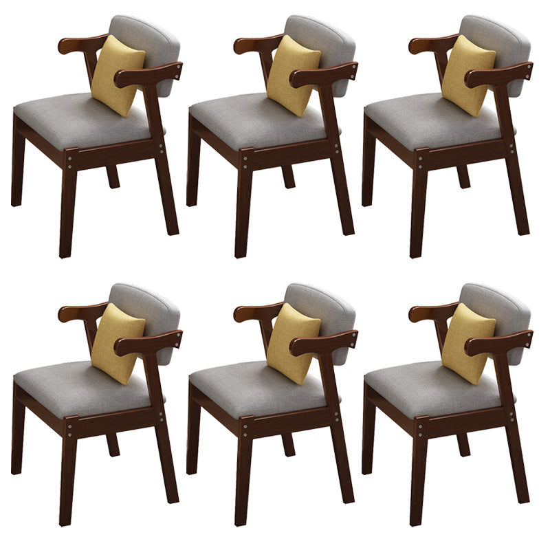 Wood Kitchen Dining Arm Chair Contemporary Upholstered Dining Chair