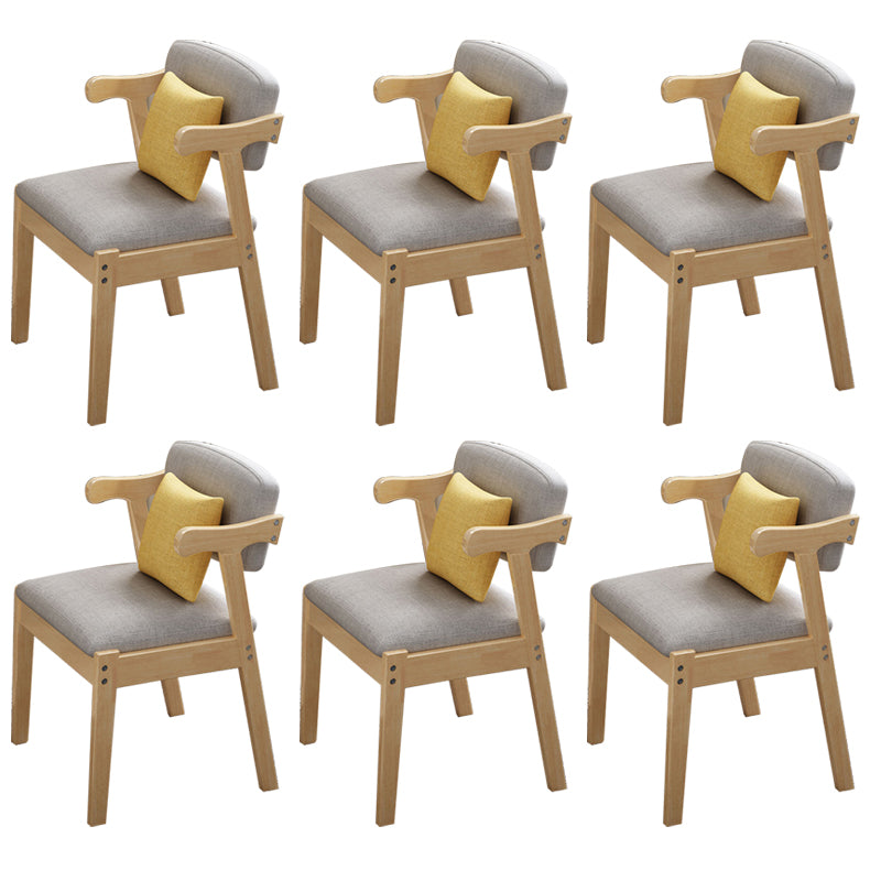 Wood Kitchen Dining Arm Chair Contemporary Upholstered Dining Chair