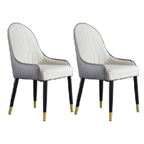 Glam Parsons Chairs Upholstered Dining Chairs with Wood Legs