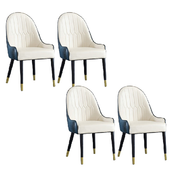 Glam Parsons Chairs Upholstered Dining Chairs with Wood Legs