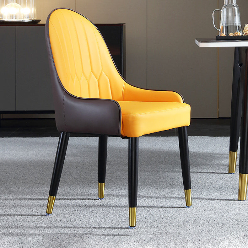 Glam Parsons Chairs Upholstered Dining Chairs with Wood Legs
