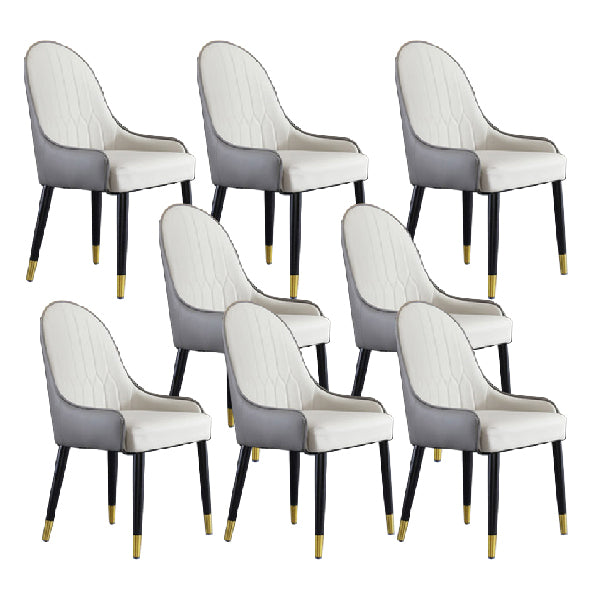 Glam Parsons Chairs Upholstered Dining Chairs with Wood Legs
