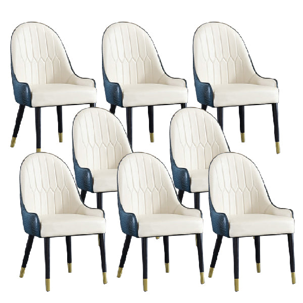Glam Parsons Chairs Upholstered Dining Chairs with Wood Legs