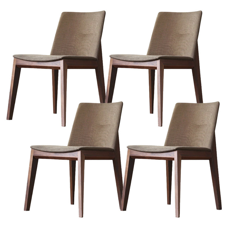 Wood Kitchen Armless Dining Chairs Contemporary Parsons Chairs