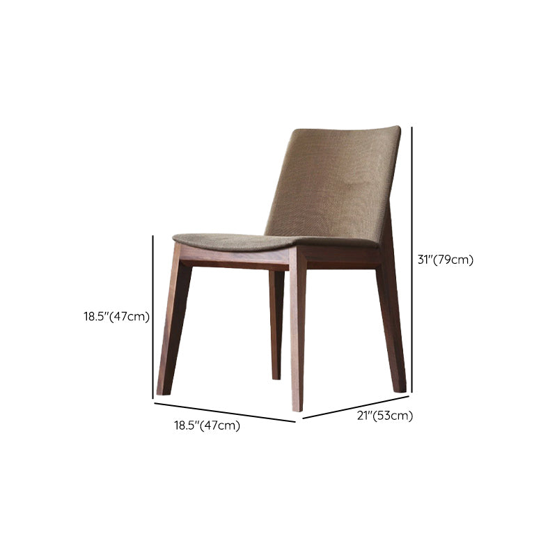Wood Kitchen Armless Dining Chairs Contemporary Parsons Chairs