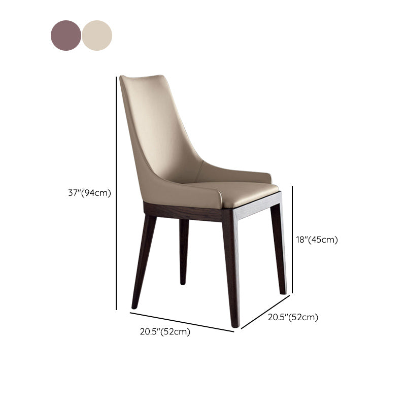 Wood Kitchen Dining Side Chair Contemporary Upholstered Dining Chair