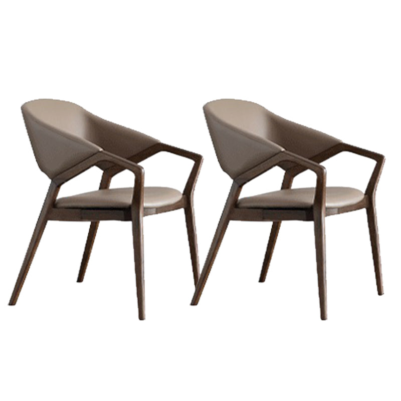 Contemporary Kitchen Dining Arm Chair Open Back Dining Chair