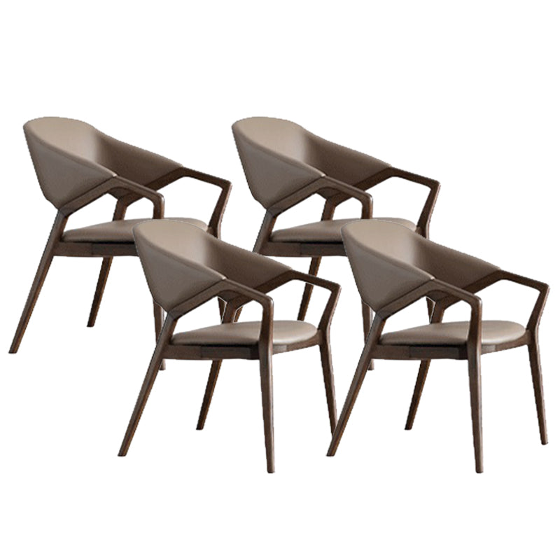 Contemporary Kitchen Dining Arm Chair Open Back Dining Chair