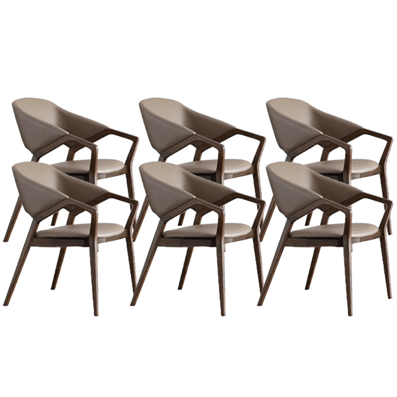 Contemporary Kitchen Dining Arm Chair Open Back Dining Chair