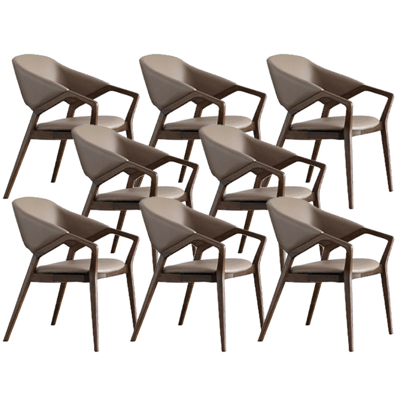 Contemporary Kitchen Dining Arm Chair Open Back Dining Chair