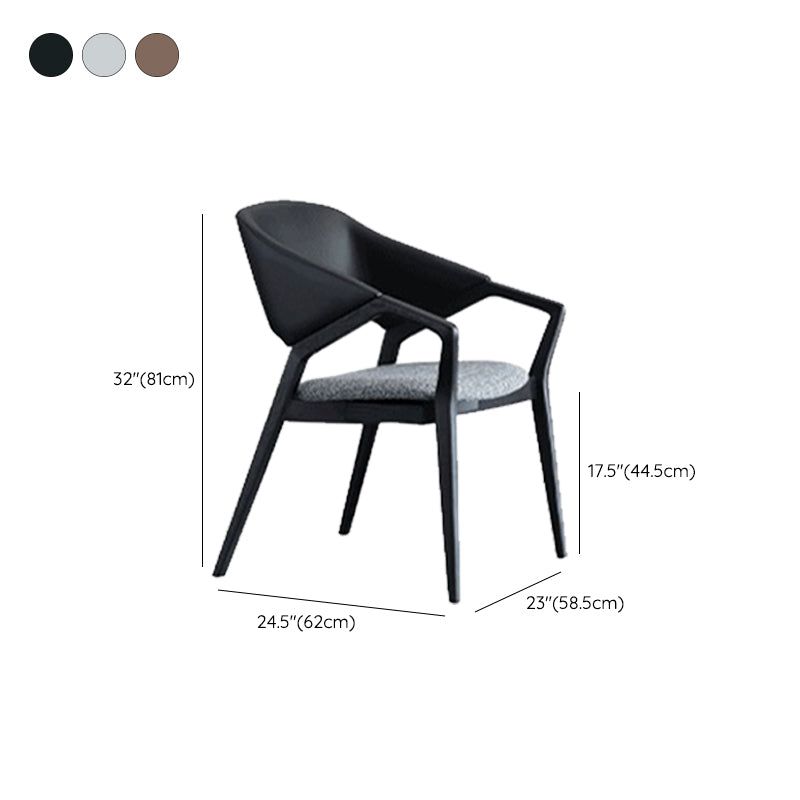 Contemporary Kitchen Dining Arm Chair Open Back Dining Chair