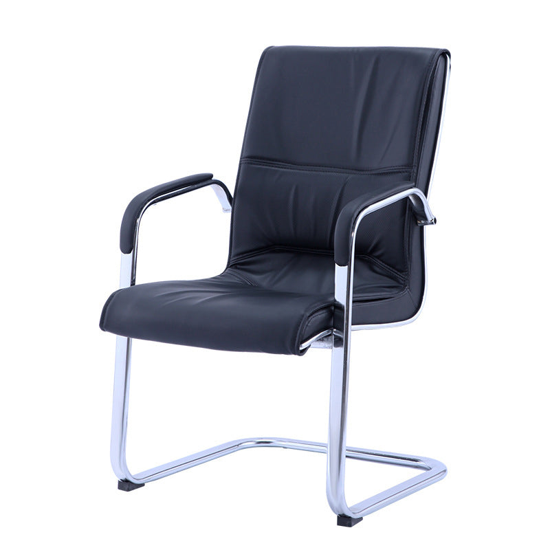 Contemporary PU Computer Chair Faux Leather and Chrome Frame Office Chair