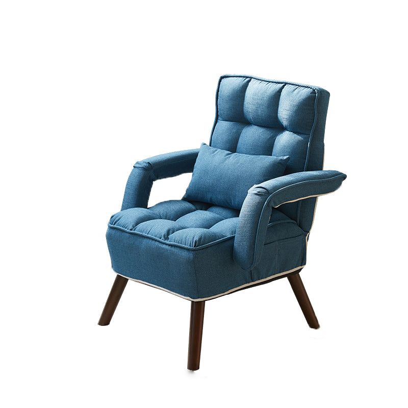 27" Wide Contemporary Desk Chair No Wheels Wood Office Chair