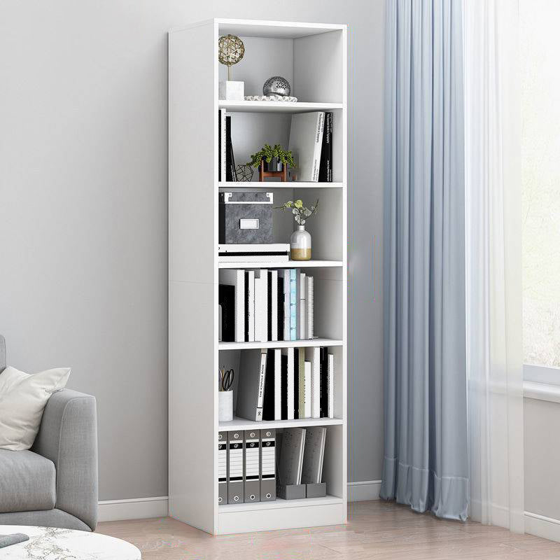 Modern Vertical Closed Back Bookcase Engineered Wood Bookshelf with Cabinets