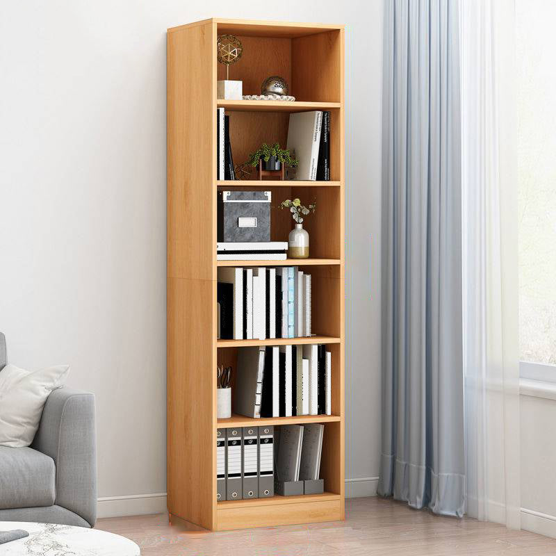 Modern Vertical Closed Back Bookcase Engineered Wood Bookshelf with Cabinets