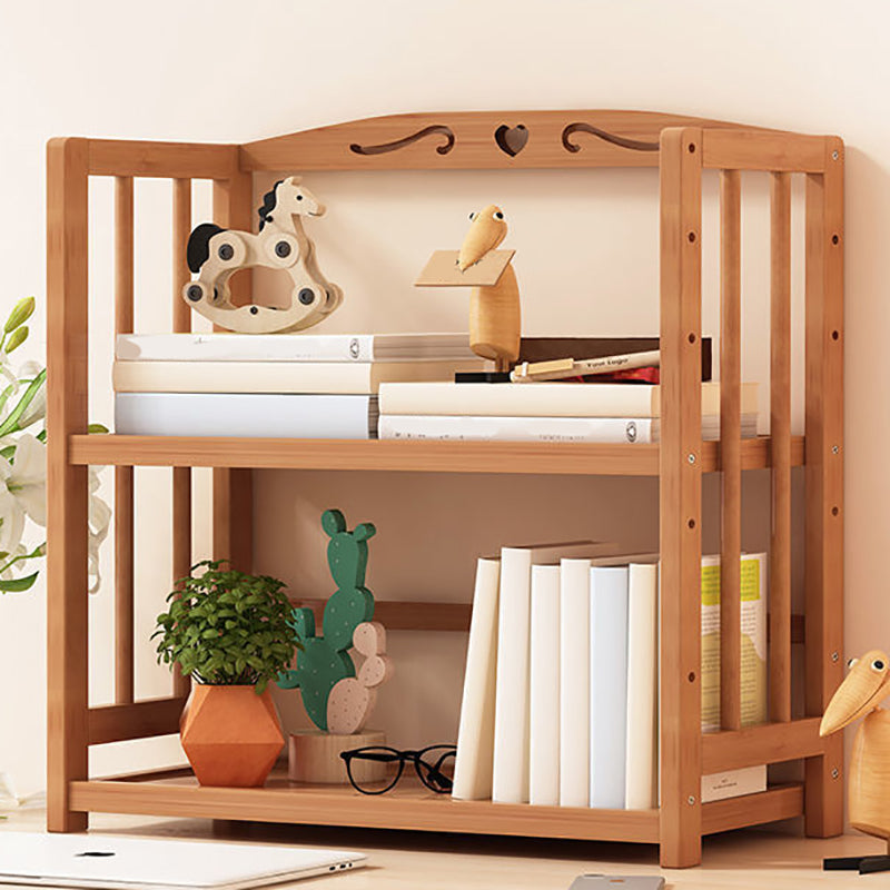 Contemporary Bookcase Open Shelf Bamboo Vertical Shelf Bookcase