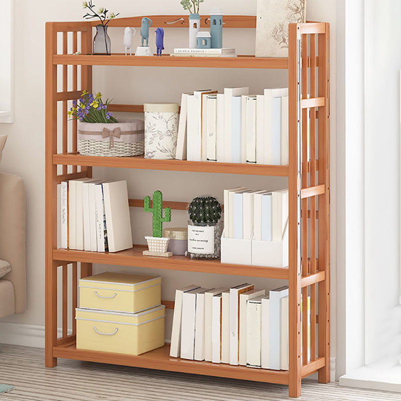 Contemporary Bookcase Open Shelf Bamboo Vertical Shelf Bookcase