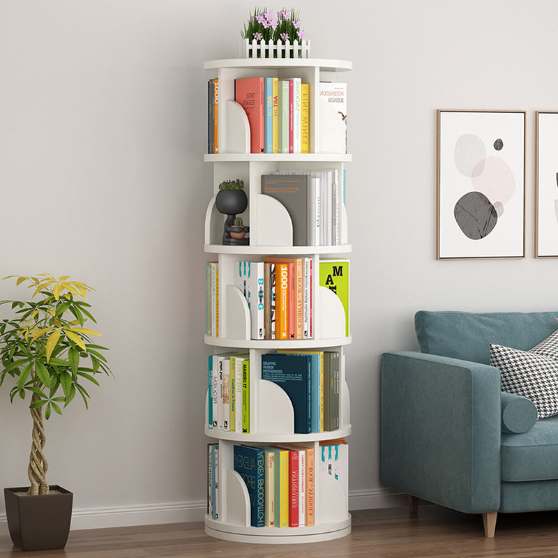 Contemporary Bookcase Vertical Engineered Wood Book Shelf for Study Room