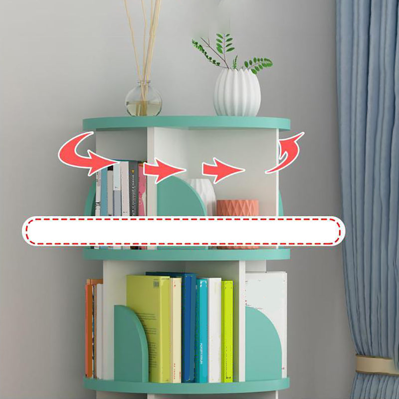 Contemporary Bookcase Vertical Engineered Wood Book Shelf for Study Room