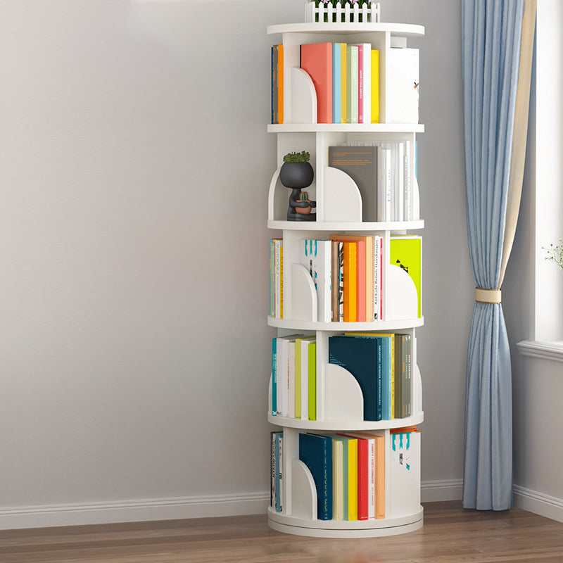 Contemporary Bookcase Vertical Engineered Wood Book Shelf for Study Room