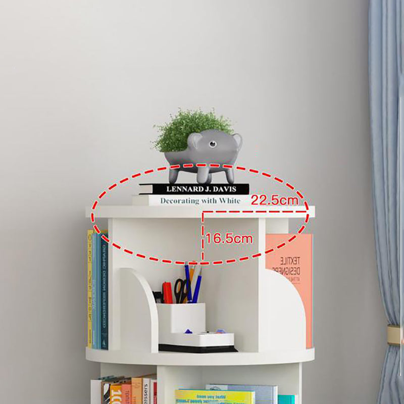 Contemporary Bookcase Vertical Engineered Wood Book Shelf for Study Room