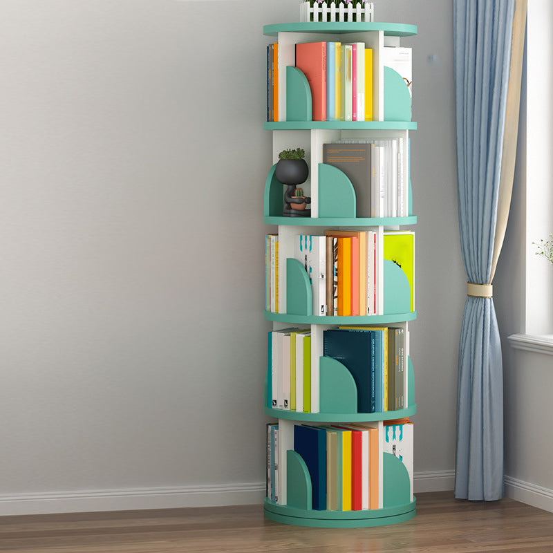 Contemporary Bookcase Vertical Engineered Wood Book Shelf for Study Room