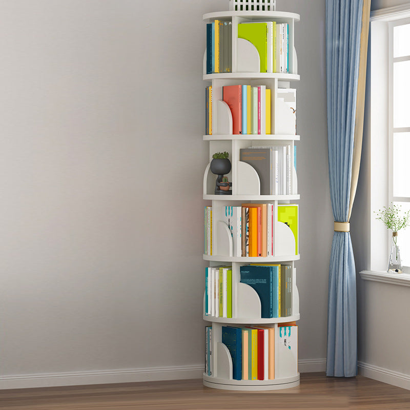 Contemporary Bookcase Vertical Engineered Wood Book Shelf for Study Room