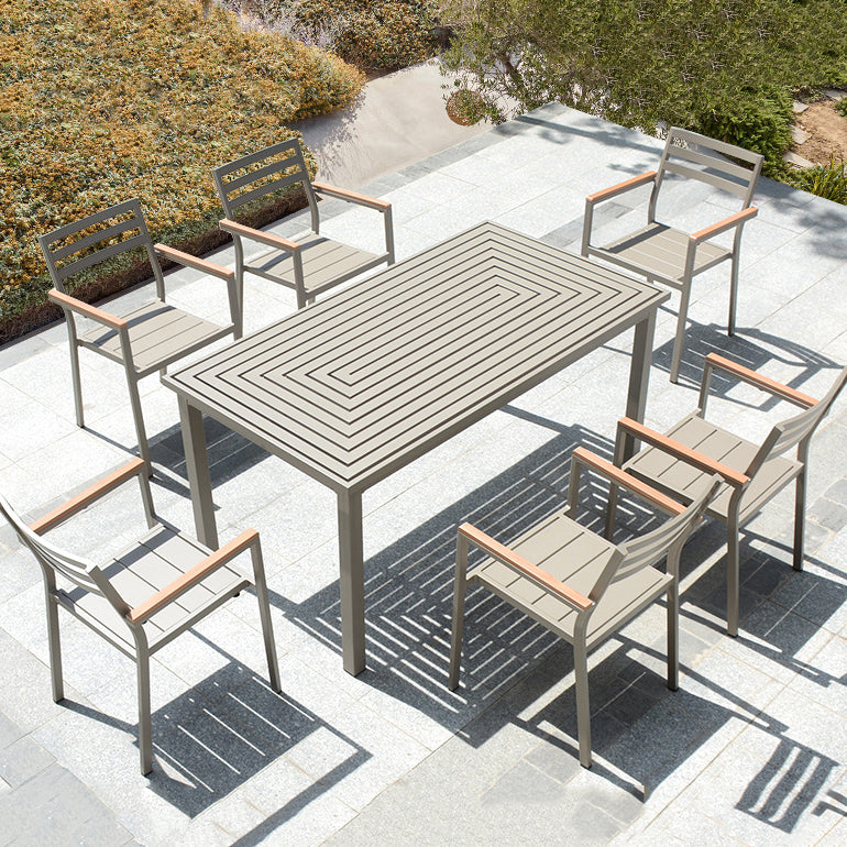 Modern Dining Set 1/4/5/7 Pieces Reclaimed Wood Dining Table Set for Outdoor