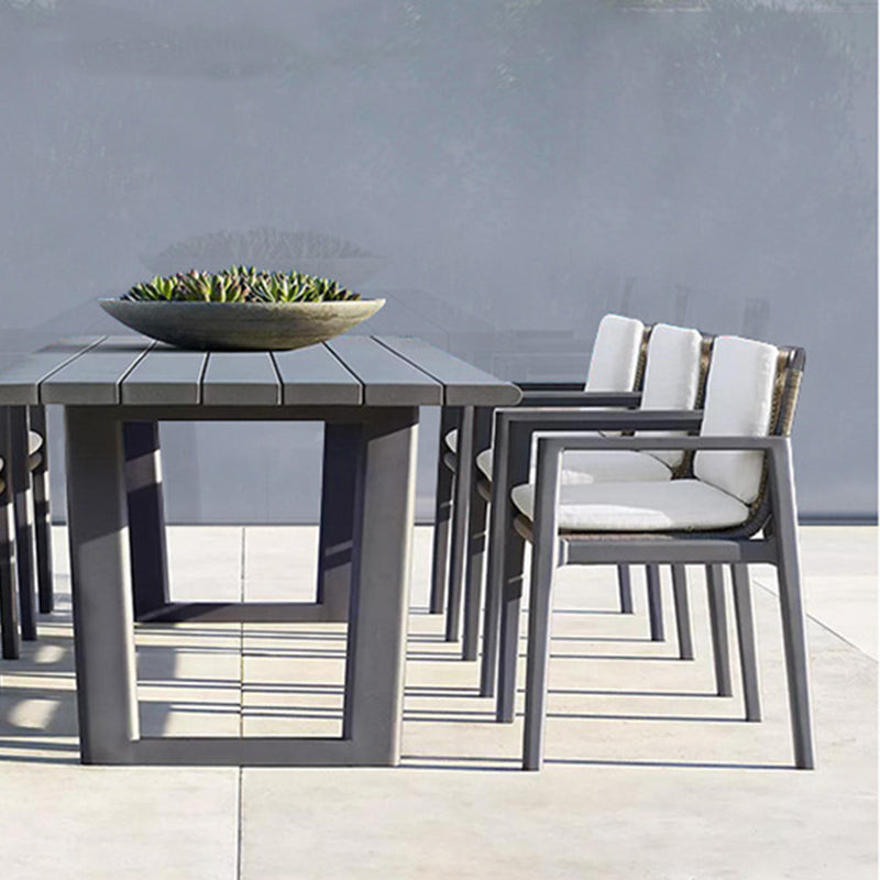 Modern Style Metal Dining Set 1/4/7 Pieces Dining Table Set for Outdoor