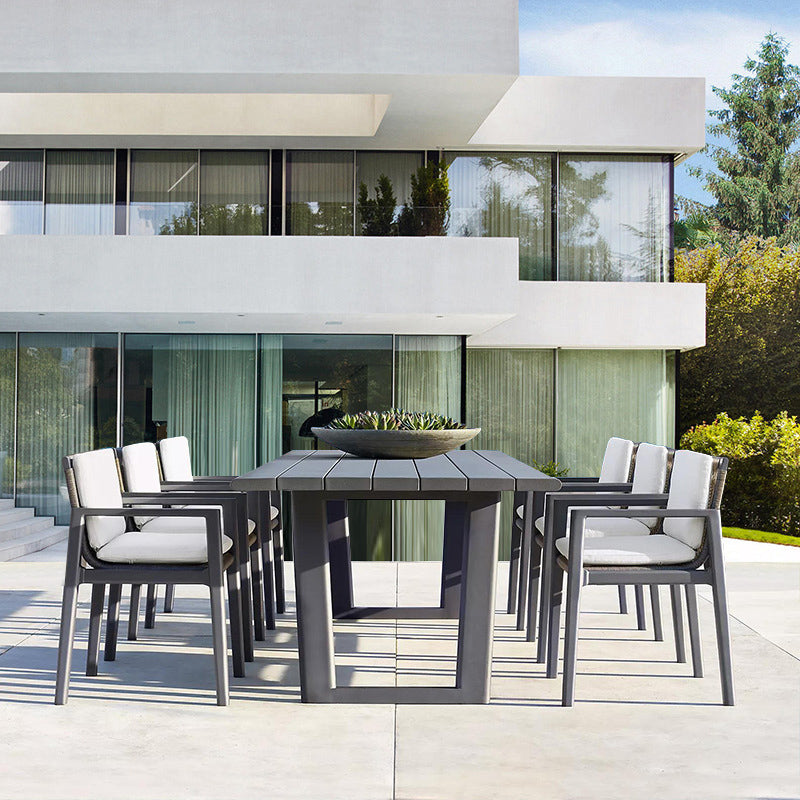 Modern Style Metal Dining Set 1/4/7 Pieces Dining Table Set for Outdoor