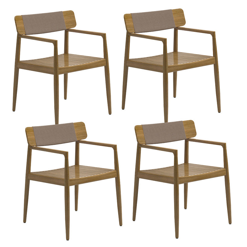 Bohemian Style Solid Wood Dining Table Set 1/4/5 Pieces Dining Table Set for Outdoor