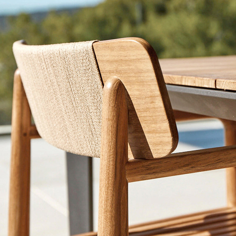 Bohemian Style Solid Wood Dining Table Set 1/4/5 Pieces Dining Table Set for Outdoor