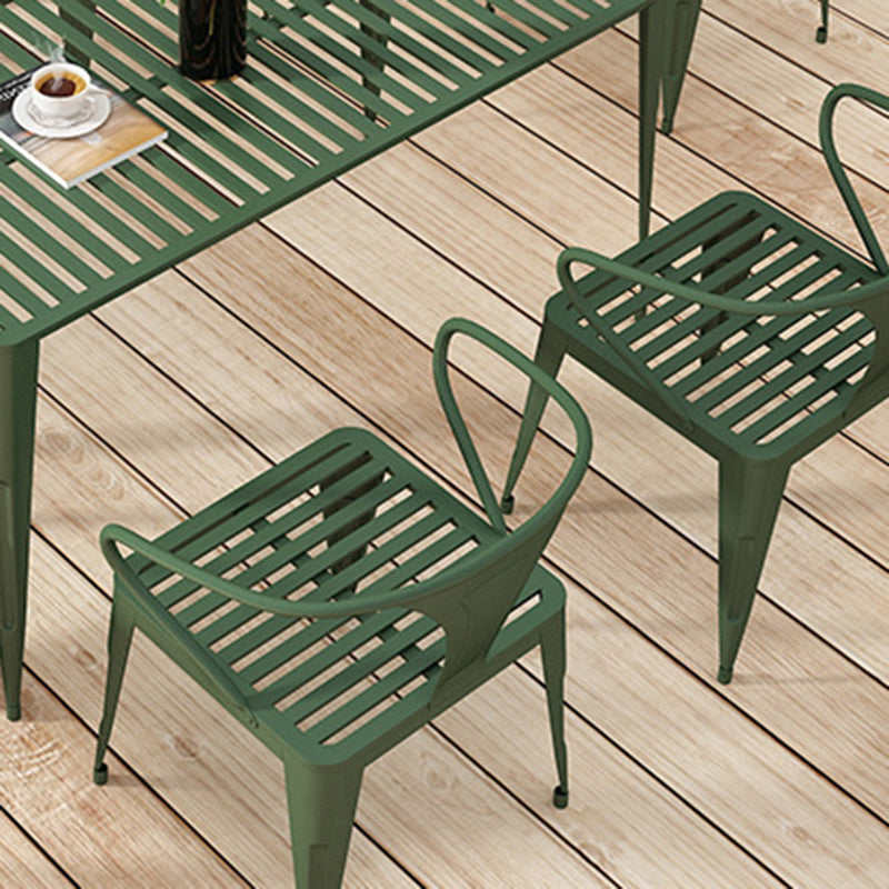 Modern Style Metal Dining Set 1/2/5/7 Pieces Dining Table Set for Outdoor