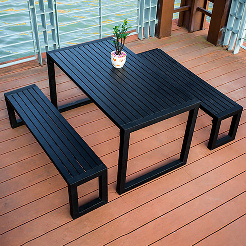 Manufactured Wood Picnic Table Set Modern 1/3 Pieces Rectangular Picnic Table Set