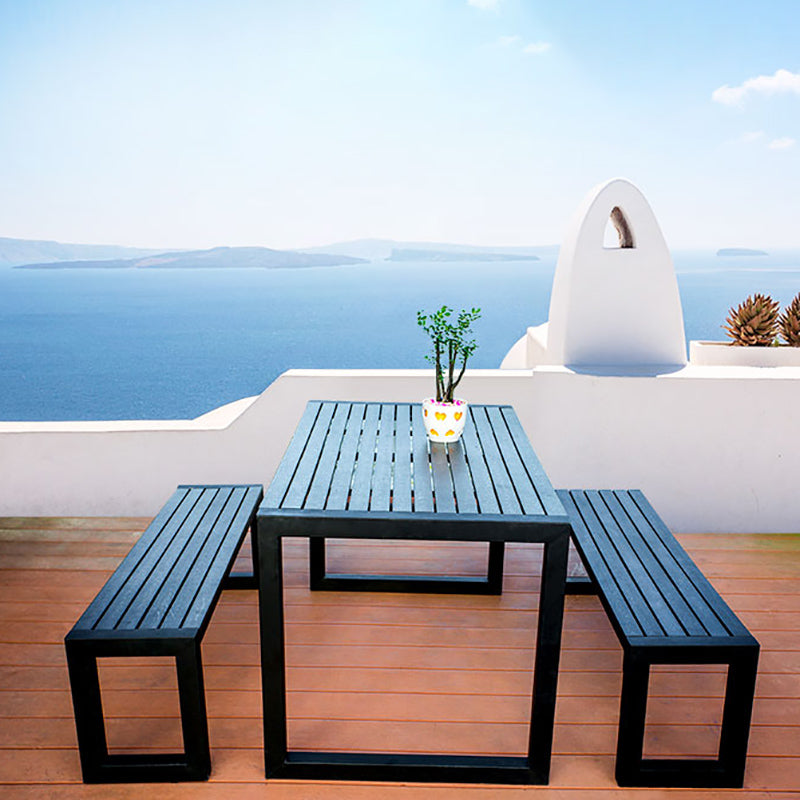 Manufactured Wood Picnic Table Set Modern 1/3 Pieces Rectangular Picnic Table Set