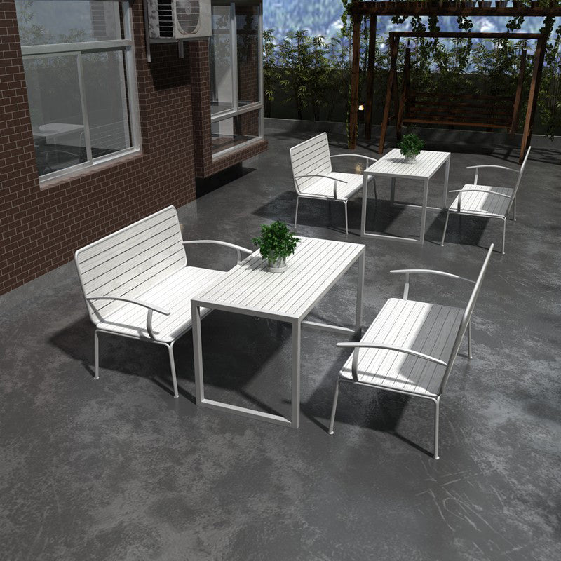 Modern Style 1/3 Pieces Rectangular Picnic Table Manufactured Wood Dining Picnic Table Set