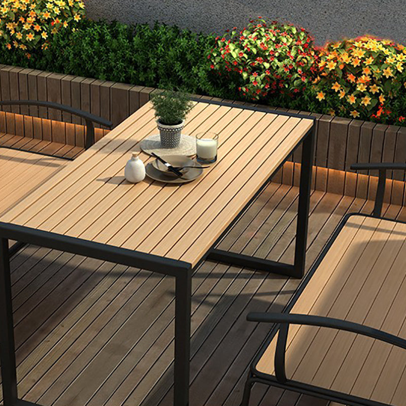 Modern Style 1/3 Pieces Rectangular Picnic Table Manufactured Wood Dining Picnic Table Set
