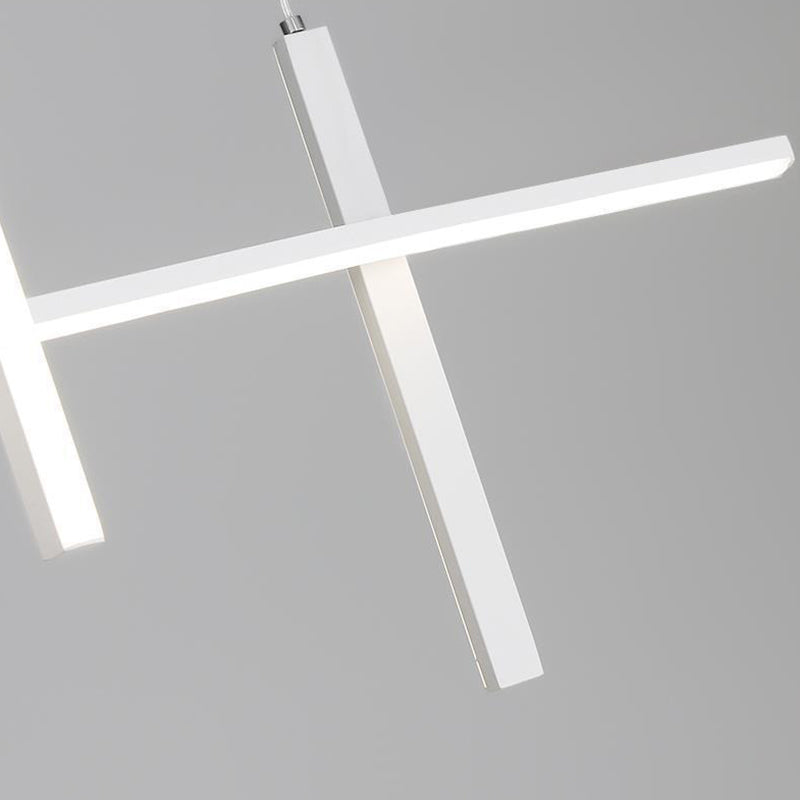 Modern White 3-Light Kitchen Island Lighting LED Ceiling Light for Bedroom