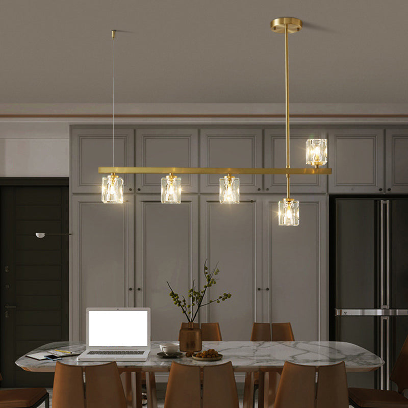 4/5/6-Light Modernism Golden Kitchen Island Lighting LED Ceiling Light for Foyer