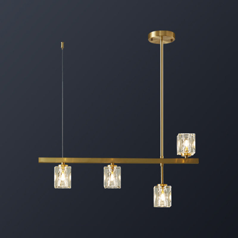 4/5/6-Light Modernism Golden Kitchen Island Lighting LED Ceiling Light for Foyer
