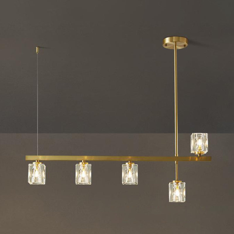 4/5/6-Light Modernism Golden Kitchen Island Lighting LED Ceiling Light for Foyer