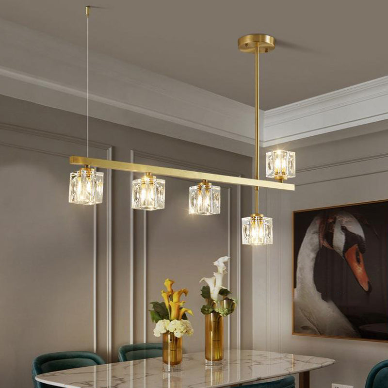 4/5/6-Light Modernism Golden Kitchen Island Lighting LED Ceiling Light for Foyer