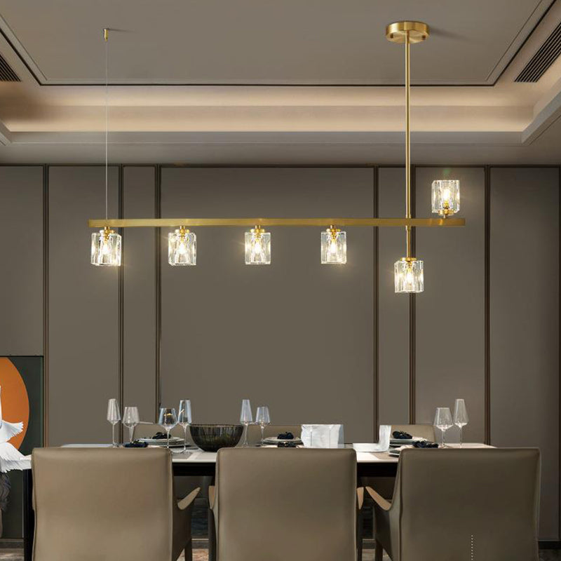 4/5/6-Light Modernism Golden Kitchen Island Lighting LED Ceiling Light for Foyer