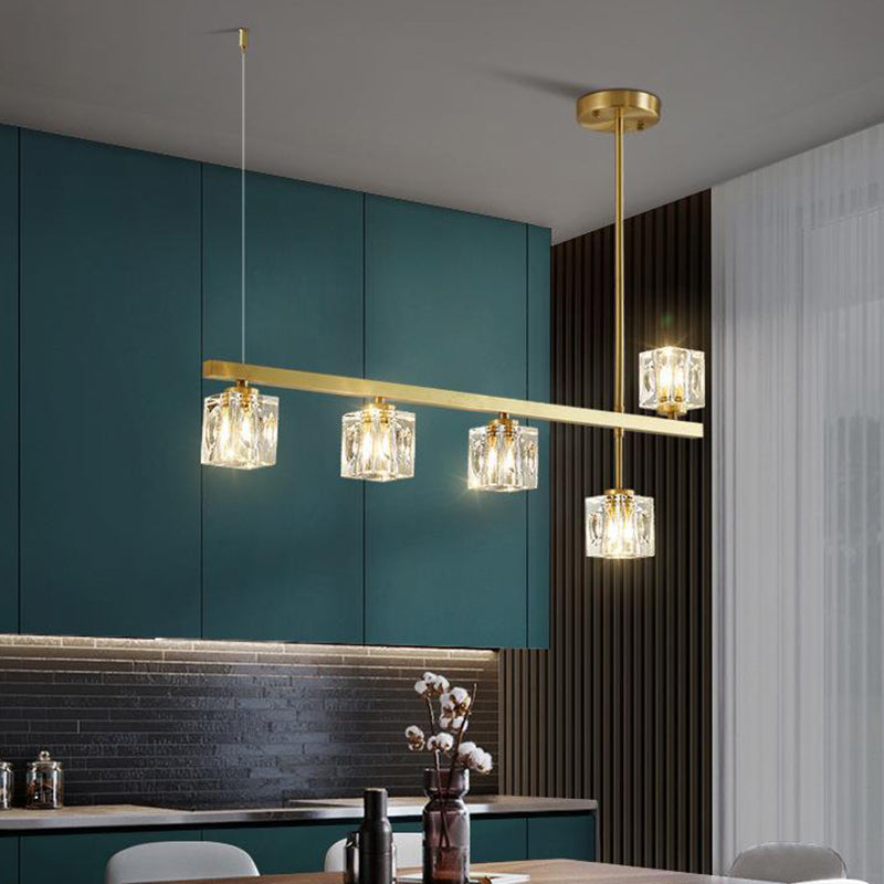 4/5/6-Light Modernism Golden Kitchen Island Lighting LED Ceiling Light for Foyer