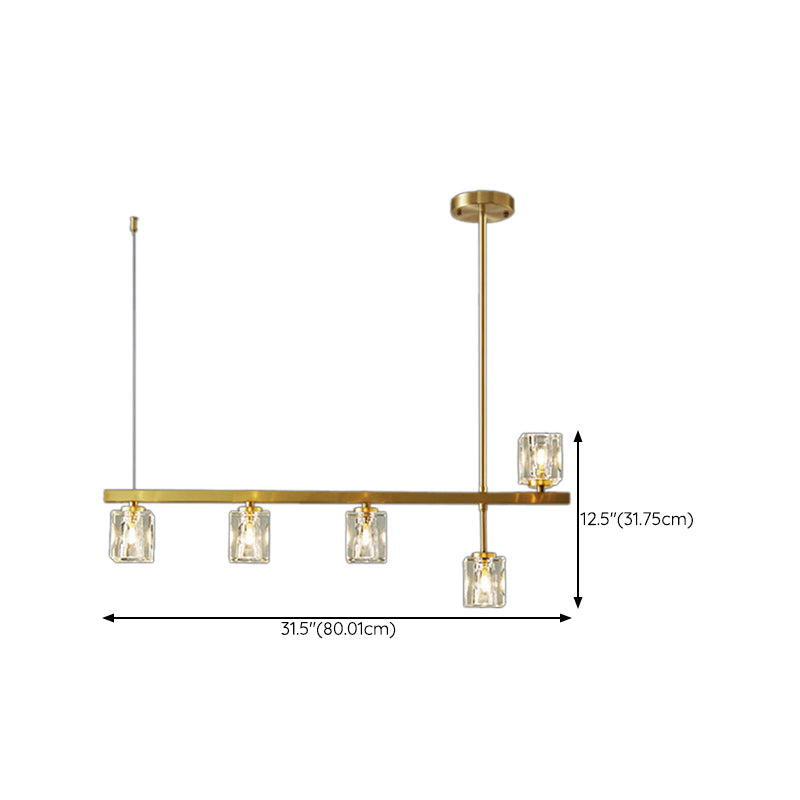 4/5/6-Light Modernism Golden Kitchen Island Lighting LED Ceiling Light for Foyer