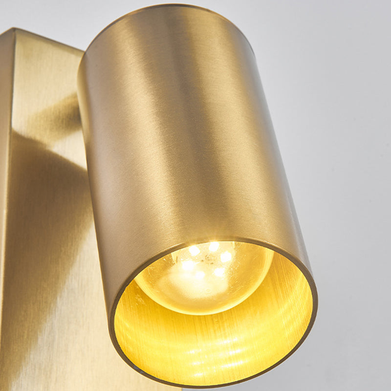 Modern Style Cylinder Shade Wall Sconce Metal 1 Light Sconces for Bedroom