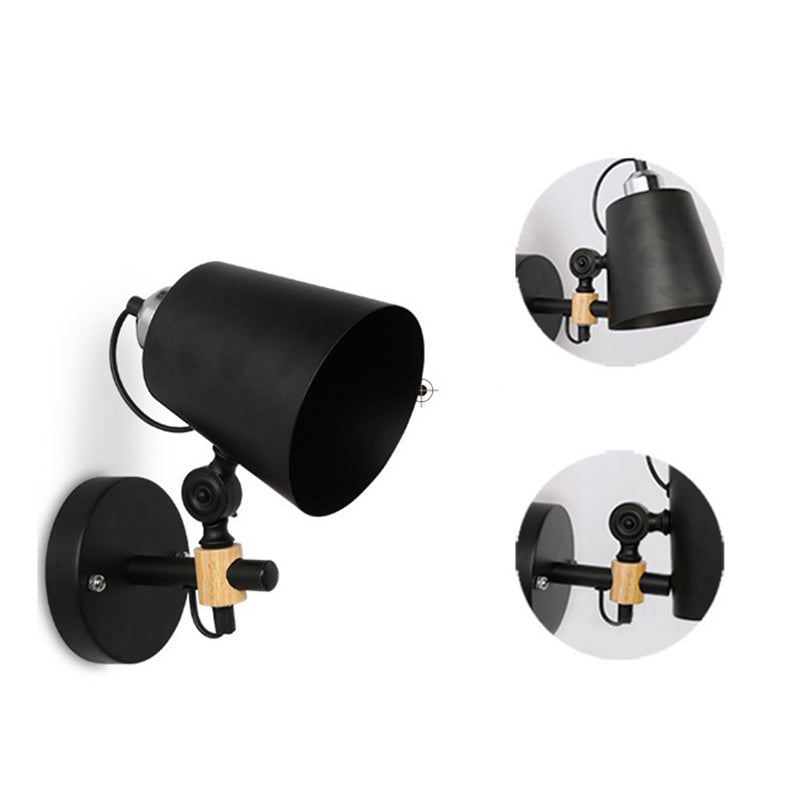 Industrial Style Wall Lamp Empire Shade Metal 1 Light Sconces for Bedroom