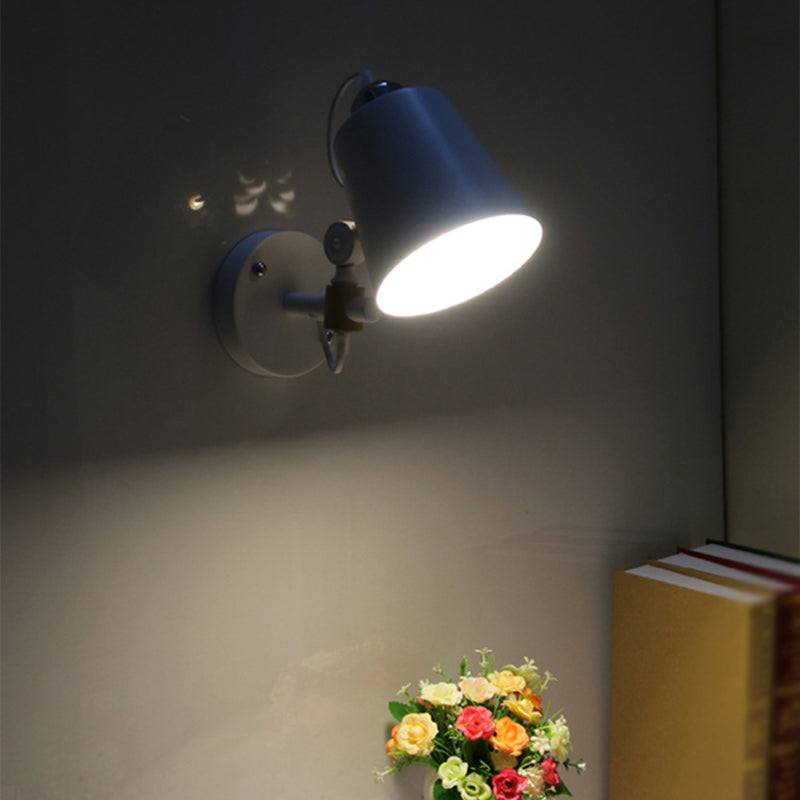 Industrial Style Wall Lamp Empire Shade Metal 1 Light Sconces for Bedroom